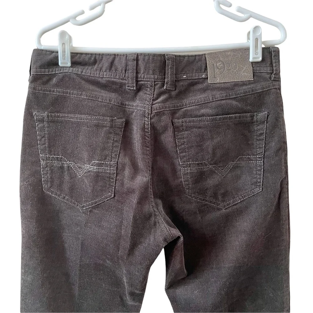 ❤️SOLD❤️ MENS 1920 GARDEUR CASUAL DARK BROWN CORDUROY PANTS JEANS STYLE 34/30 - Picture 10 of 11